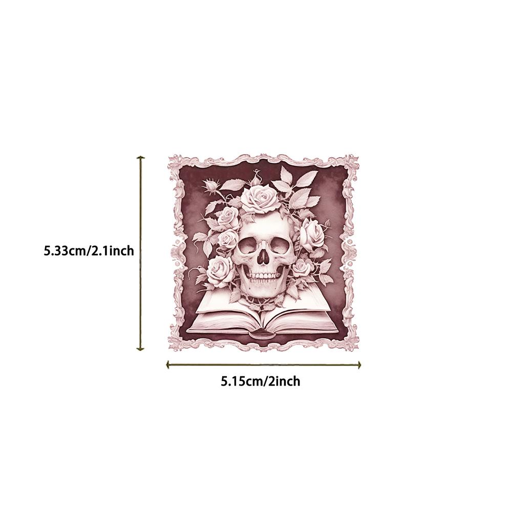10/30/50pcs Skeleton Skull Reading Book Cartoon Stickers Creative Graffiti Decals DIY Laptop Journal Notebook Funny Sticker Pack