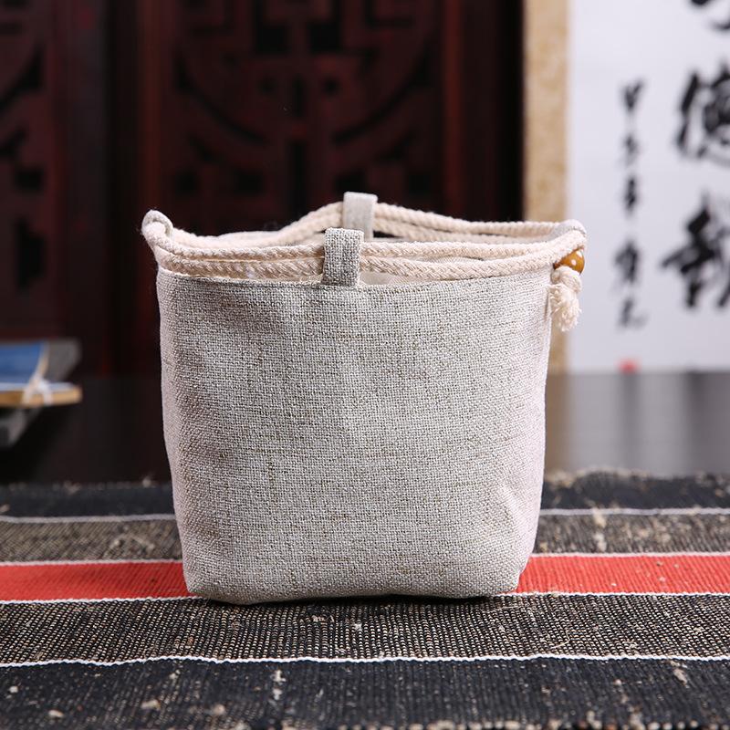 Chinese Thickened Cotton Teacup Bags Travelling Portable Drawstring Bags Multi-functional Storage Bag Teapot Cloth Pouch New