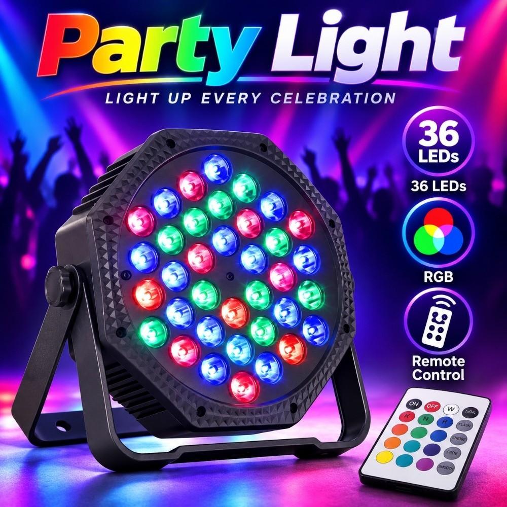 RGB Party Light 36 LEDs Stage Wash Light Disco Light RGB Flat Par Stage Light Stage