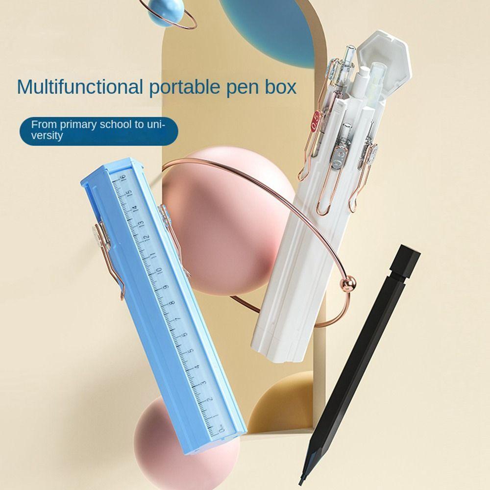 

Portable Pencil Holder Press The Pen Pencil Box New Pencil Case Student
