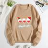 Christmas Women Thick Hoodies & Sweatshirts Velvet Round Neck Hoodie Winter Warm Pullover Casual Sweatshirt
