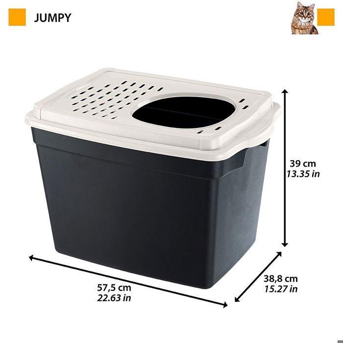 Ferplast jumpy toilettes couvertes pour chat avec entrée supérieure ferplast jumpy jumpy - 38.8 x 57.5 x h 39 cm -