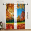 2pc,  Party Curtains Autumn Scenery Versatile Fabric,Without Electricity Party Decorations Perfect for Indoor Celebrations, Room