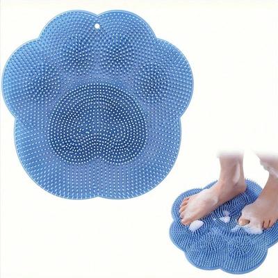 1 Stück Silikon-Duschfußmatte - Rutschfest, Leicht zu Reinigen, Erhöht die Abnutzung, Fußmassage, Entspannendes Bad, Massagematte - Duschfußmatte