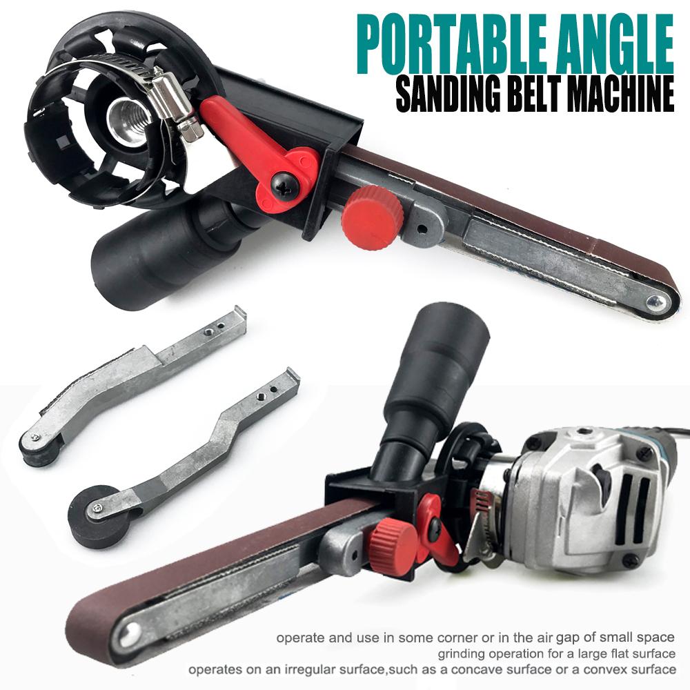 Angle Grinder Belt Sander Adapter Sanding Belt Bandfile Dremel Tools for 100/125mm Electric Knife Sharpener Dremel Accessories