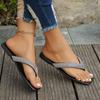 Summer Women's Fashion Diamond Decorated Casual Slippers Comfortable Women's Beach Outdoor Home Flat Simple Solid Color Slippers
