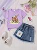 Set di gonne casual in denim alla moda per bambine