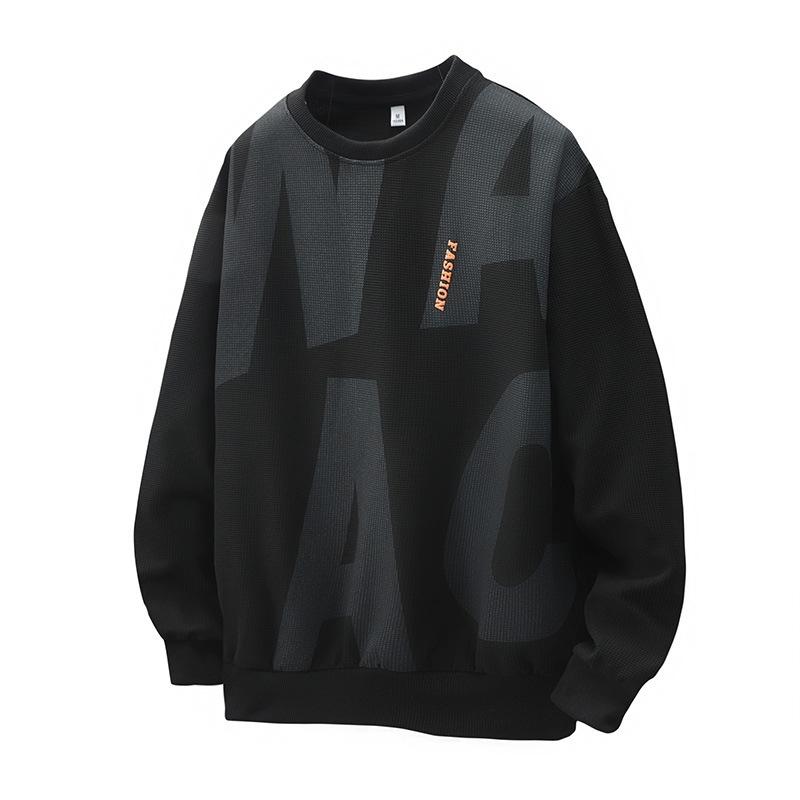 Men's Autumn and Winter Casual Loose Sweater Crew Neck Long Sleeve Top