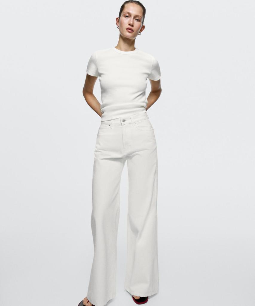 Masimodutti Bell-Bottom High-Waisted Jeans