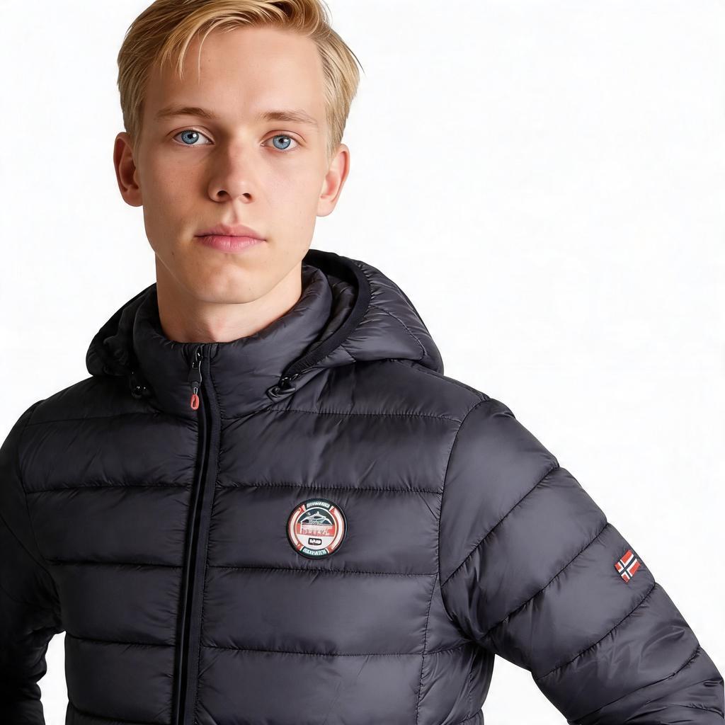 Kurtka męska Geographical Norway AMIGOMAP LONG HOOD DB NAVY MEN 233 NAVY (WZ5088H/GN-MARINE)