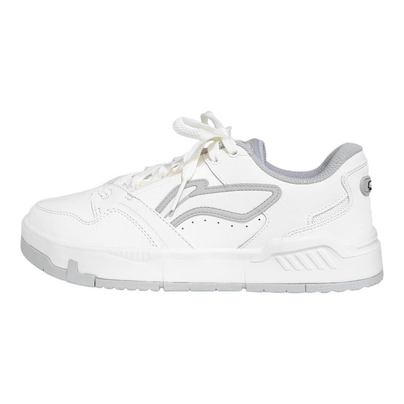 Li-Ning Common 80s Mens Low Top Skate Shoes White Gray Thick Sole Retro Anti Slip AGCV269-1 43