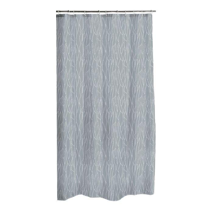 Rideau de douche - EDEN - Urban - 180 x 200 cm - Gris clair - 100% polyester