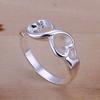 ,Fabrikpreis Silber Farbe Herz Ring Schmuck Schöne Nette Charme Mode Hochzeit Dame Urlaub Geschenk R092