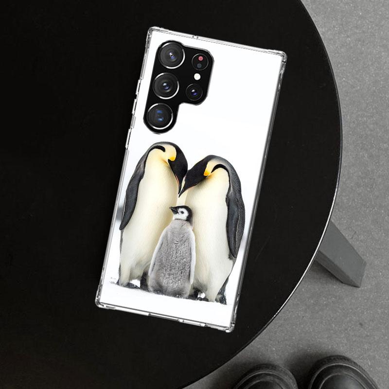 Penguins Love At The North Pole Phone Case Cover for Samsung Galaxy S26 S25 Edge S24 S23 Ultra S22 Plus S21 FE S20 + Art Customi