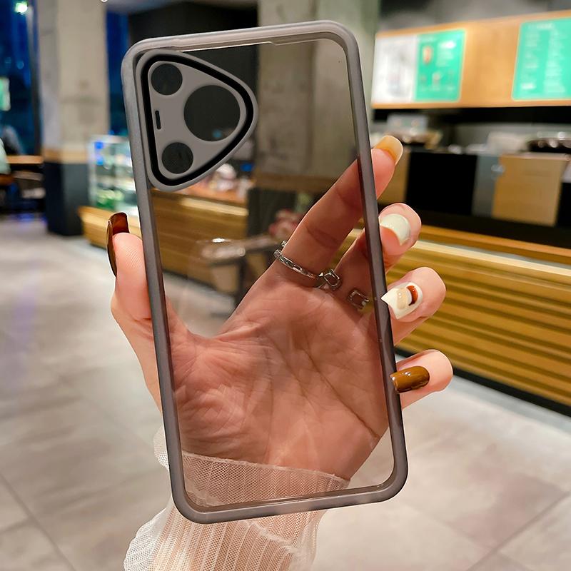 

Чехол для телефона для Huawei Pura 70 Ultra Full Lens Защитная пленка для камеры Прозрачный мягкий силиконовый чехол для Huawei Pura 70ultra 70 Pro Plus 70pro Huawei Pura 70 Ultra чёрный