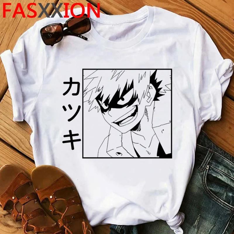 Bakugou My Hero Academia Anime Boku No Hero Academia Summer Top T-shirt Unisex White T Shirt Kawaii 2021 Streetwear Clothes