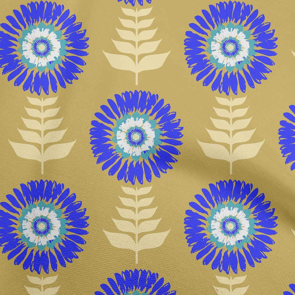 oneOone Cotton Flex Forest Green Fabric Asian Block Floral Sewing Material Print Fabric By The Yard 40 Inch