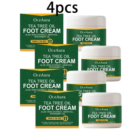 ceAura Tea Tree Oil Foot Cream Gentle Ingredients Moisturize and Care for Foot Skin, Comfortable and Non-stick Daily Convenient Care 50g