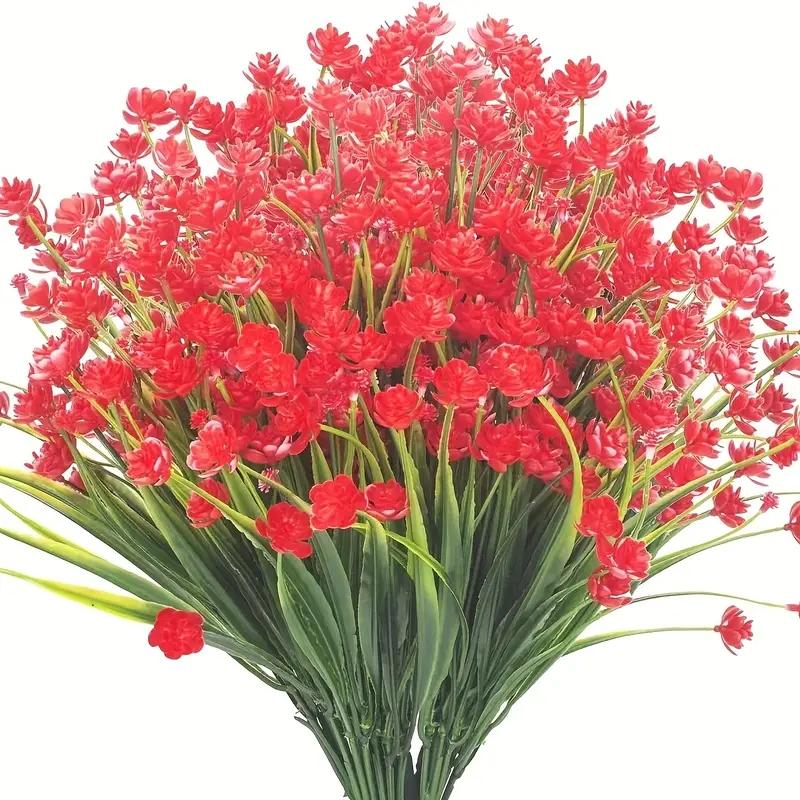 

12 пучков искусственных цветов, уличные УФ-стойкие искусственные цветы, искусственные цветы премиум-класса с устойчивостью к окислению