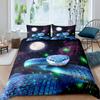 Snake Duvet Cover Set 3D Python Palm Leaf Bedding Set King Size Reptile Tropical Theme Quilt Cover for Kids Boys Girls Teens