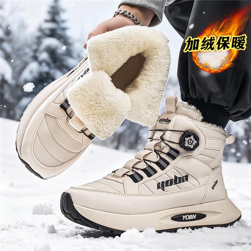 Men Boots 2025 New Winter Slippers Warm Men Shoes Waterproof Non-Slip Plush Sneakers Male Tenis Shoes Boots Men Sneakers Winter