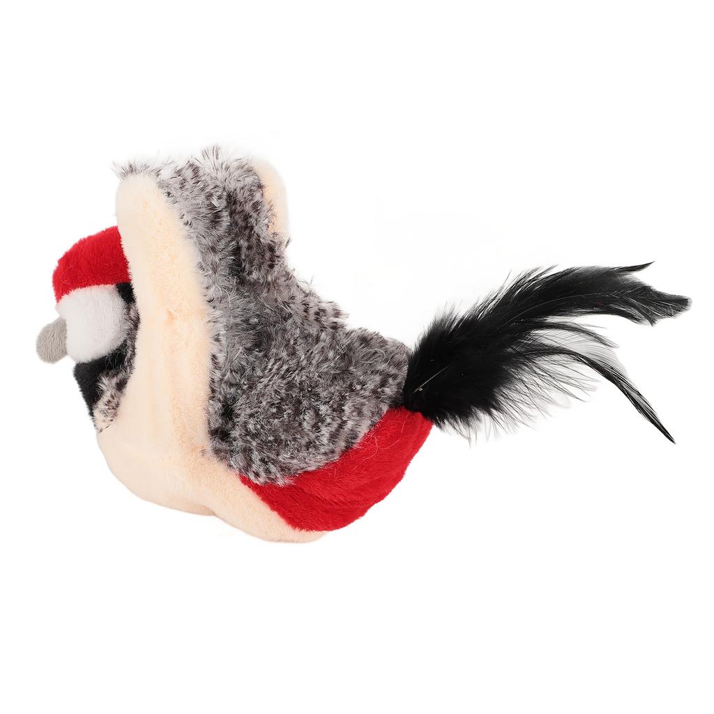 Pet Plush Toy Interactive Soft Flapping Bird Squeaky Cat Electric Plush Toy for Home Indoor