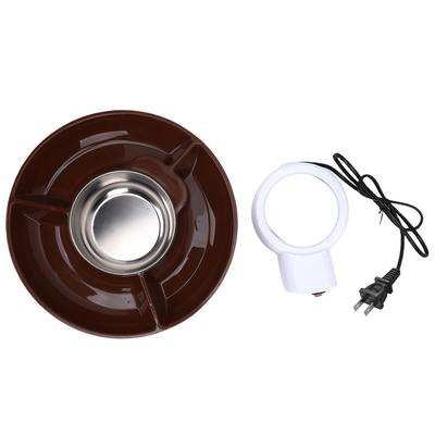Pot à Fondue au Chocolat Électrique Multifonction Pot Électrique à Faire Fondre le Chocolat avec Plateau Détachable à 3 Compartiments pour Fête US