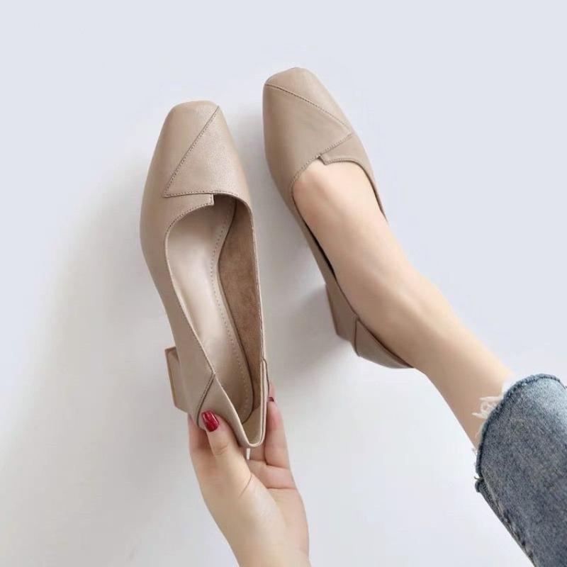Hot-selling Autumn New Soft Leather Retro Shoes Flat Single Shoes Women's Velcro Non-slip Comfortable Women's Shoes