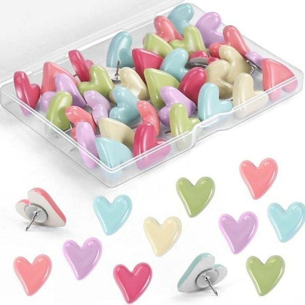 Macaron Irregular Heart Shape Pushpins 3D Thumb Tacks Board Thumbtack  Photo Wall Decor