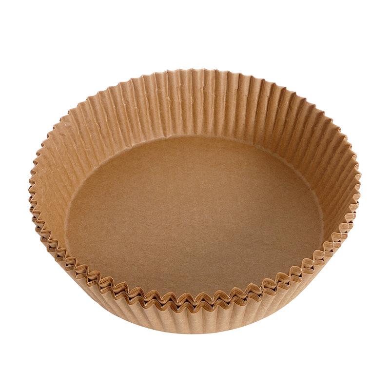 High Temperature Resistant Paper Trays For Air Fryers Oil Absorbing Paper Food Grade Silicone Paper Round Square Baking