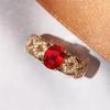 Elegant Ruby Gemstone Ring for Women - Cool, Versatile Xiaohongshu Style
