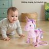 Electric Plush Horse Toy Cute Horse Plushies Creative Music Little Horse Toy Battery Operated PP Cotton for Birthday Gifts
