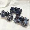 Retro Plaid Shark Clip Korean Temperament Bow Ponytail Clip Hair Accessories