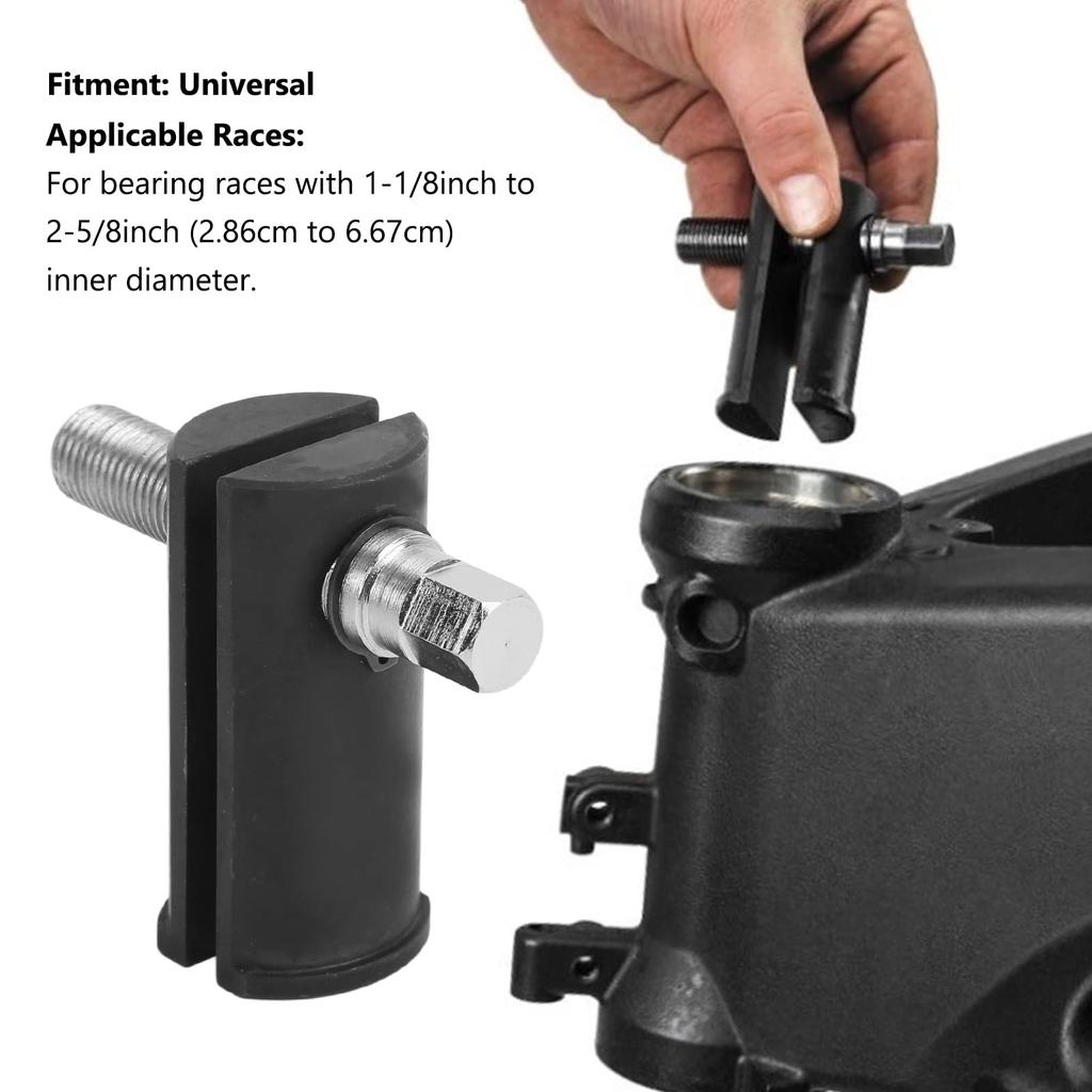 Steering Neck Bearing Race Remover Motorcycle Steering Neck Bearing Race Remover Tool for 1-1/8" to 2-5/8" ID Racing