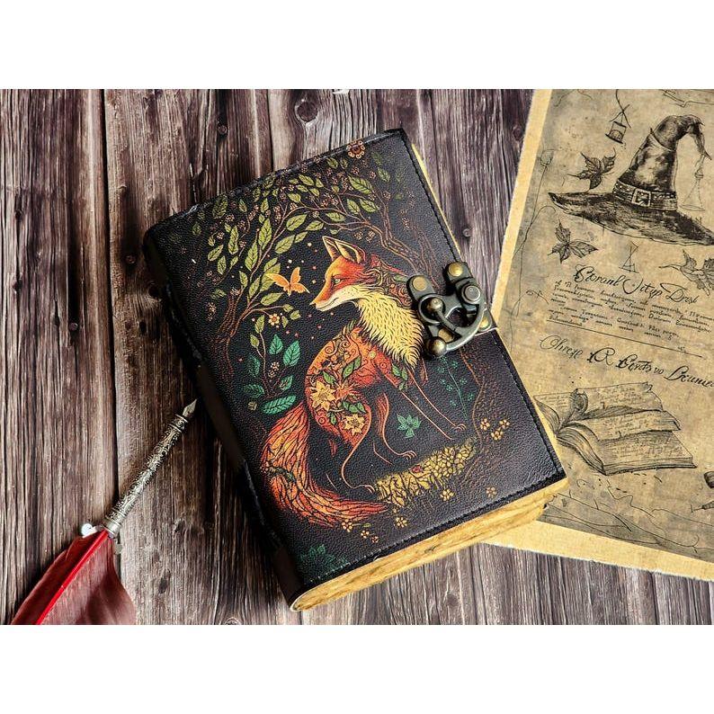 Handmade Leather Journal For Men Women Grimoire Book For Traveling Sketchbook Birthday Gift