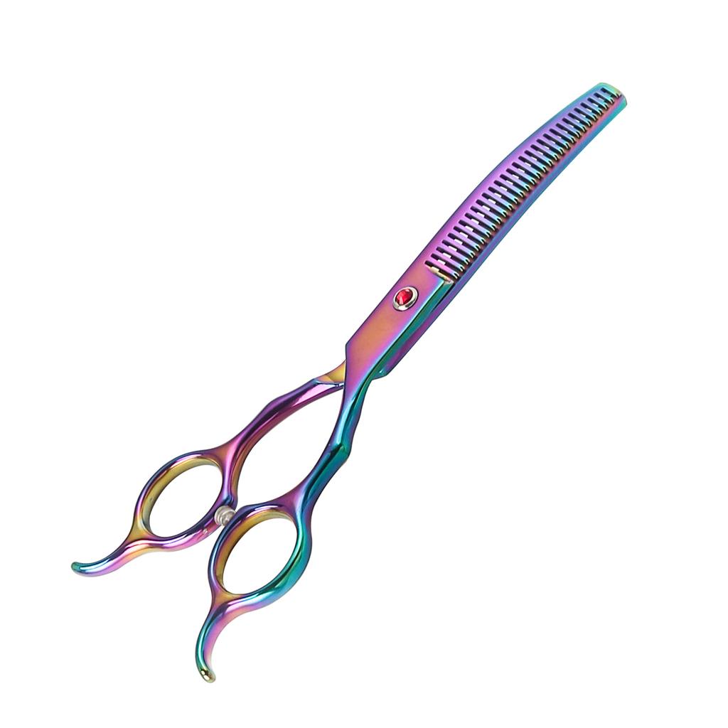 Dubbele Staart Gebogen Schaar voor het Prachtig Knippen van Hondenvacht Professionele Hondentrimschaar Huisdier Gebogen Verdunningsschaar