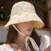 Floral Print Women Fisherman Hat Double Sided Summer Sun Hats Panama Bucket Hats  Outdoor Travel