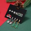 C Shape Earrings Korean Style Earrings Female Ear Studs Red Dangle Earrings Christmas Earrings Set