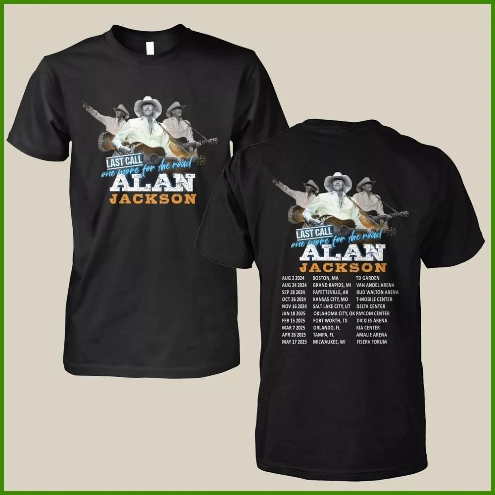 Алан Джексон Last Call One More For The Road Тур 20242025 Футболка SN81 Унисекс Футболка M
