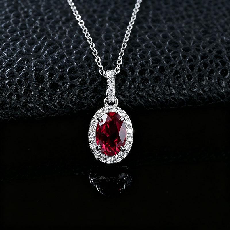 Elegant Diana-Style Ruby Silver Choker Necklace for Women - Perfect for Daily Wear, Anniversaries, or Birthdays