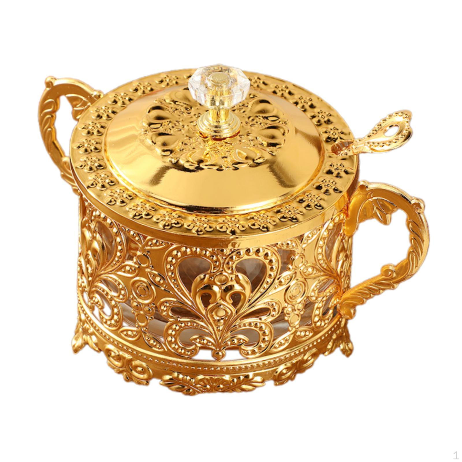 

Банка для цукерок Контейнер для шоколаду Цукорниця Горщик для приправ для святкової кухні золотий