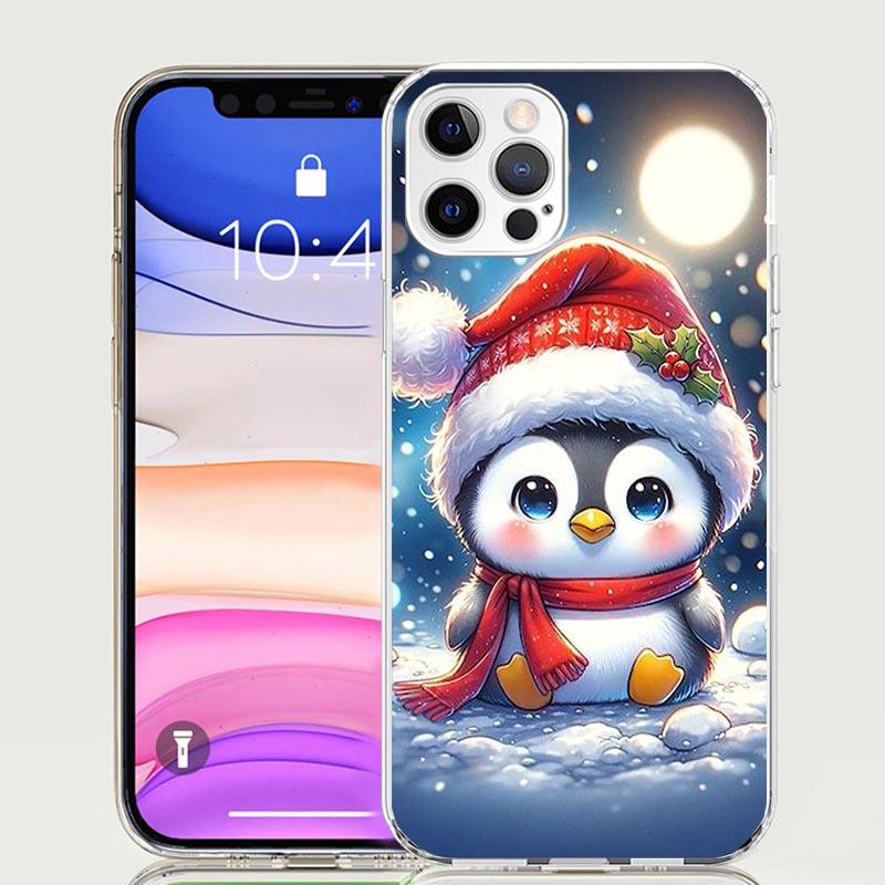 Christmas Penguin Phone Case for Apple iPhone 17 Air 16 15 Plus 14 + 13 Mini 12 11 Pro Max 7 8 SE 16Max Soft Shell Cover Coque 1