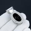 Amazing Black Spinel Gemstone Silver Pendant In 925 Sterling Silver - Handmade Pear Design, Everyday Wear Jewelry Engagement Gift