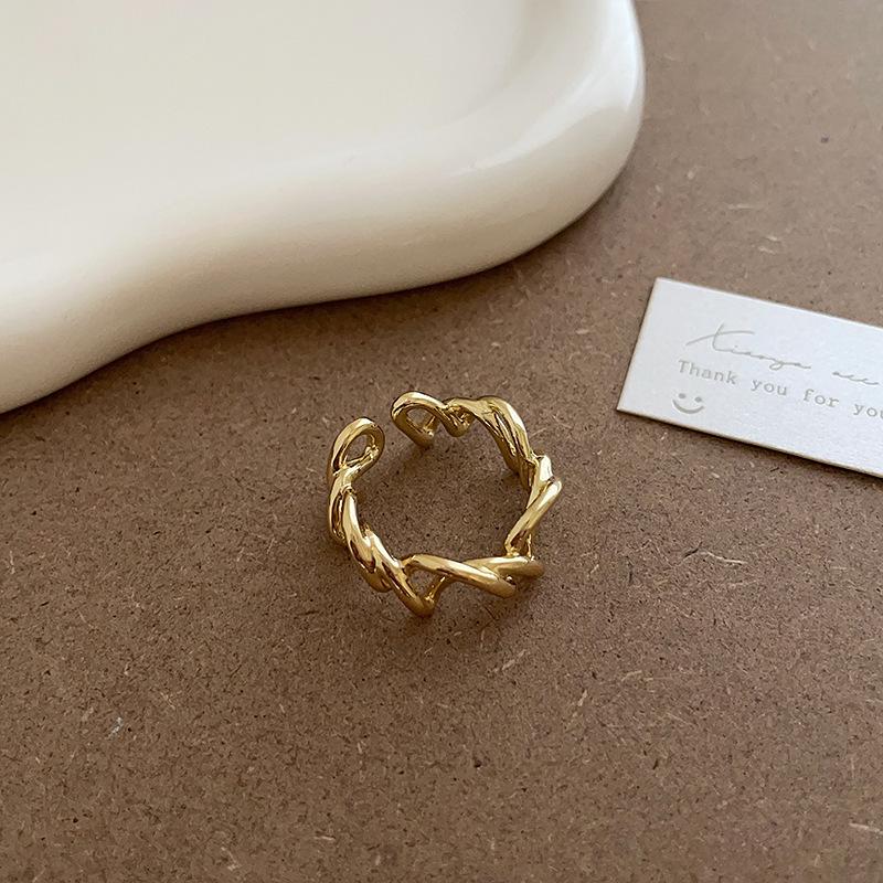 925 Sterling Silver Twisted Wire Aesthetic Rings For Women Engagement Party Jewelry Ladies Accessories Wholesale