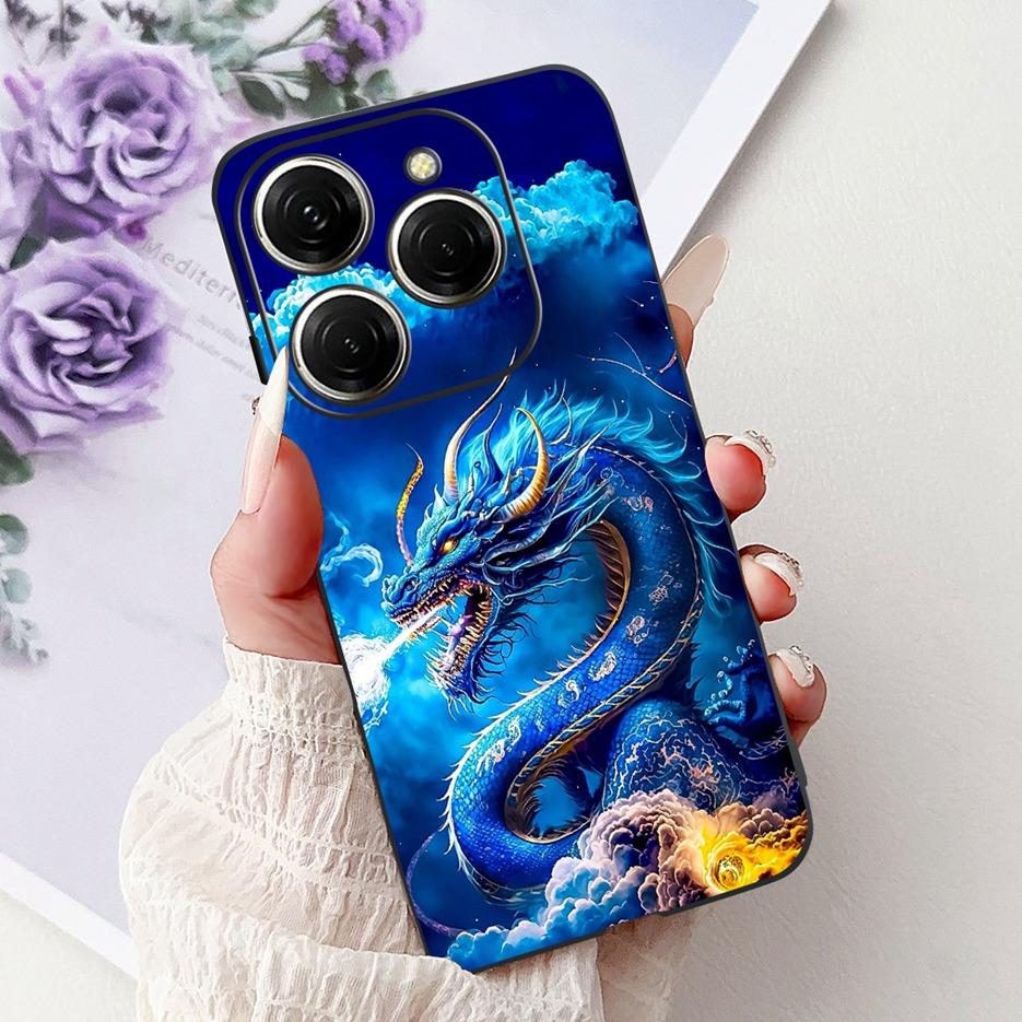 Für Tecno Spark 20 Hülle Spark 20C BG7 BG7n Coole Drachenmuster Hülle Weiche Silikonhülle Für Tecno Spark 20 Pro Spark20 Pro+ Taschen
