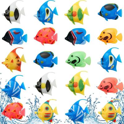 10 Stück Plastik Lebendige Schwimmende Fische Künstliche Meeresfische Kleine Simulierte Künstliche Fische für Aquarien Dekorationen