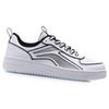 Li Ning Synthetic Leather Slip Resistant Abrasion Resistant Low Top Skateboard Shoes Women's White Black AGCP128-3