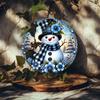 Christmas Snowman Metal sign: For coffee shops, bars, front doors and home decor - 8 x 8 inches - aluminum