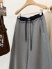 Women's Curved Blade Wide-Leg Sweatpants - Casual Loose Style