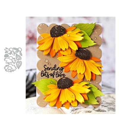 Chryzantéma Květina List Dekorace Kovové Vyřezávací Šablony pro DIY Scrapbooking Dekorativní Karty Embosovací Šablony Vyřezat